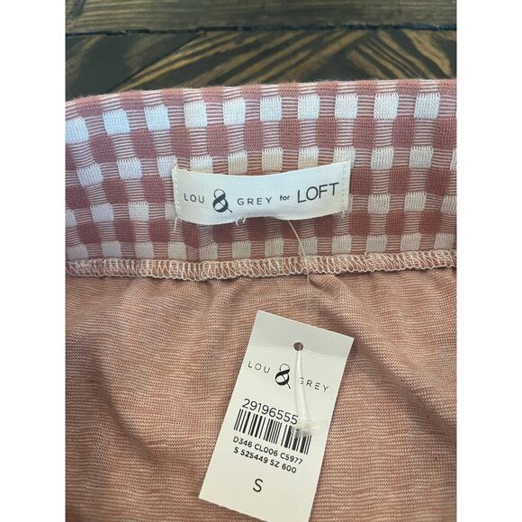 Preppy Light Academia Twee Midi Skirt Women Small Slit Gingham Pink Skater Soft - Picture 2 of 8